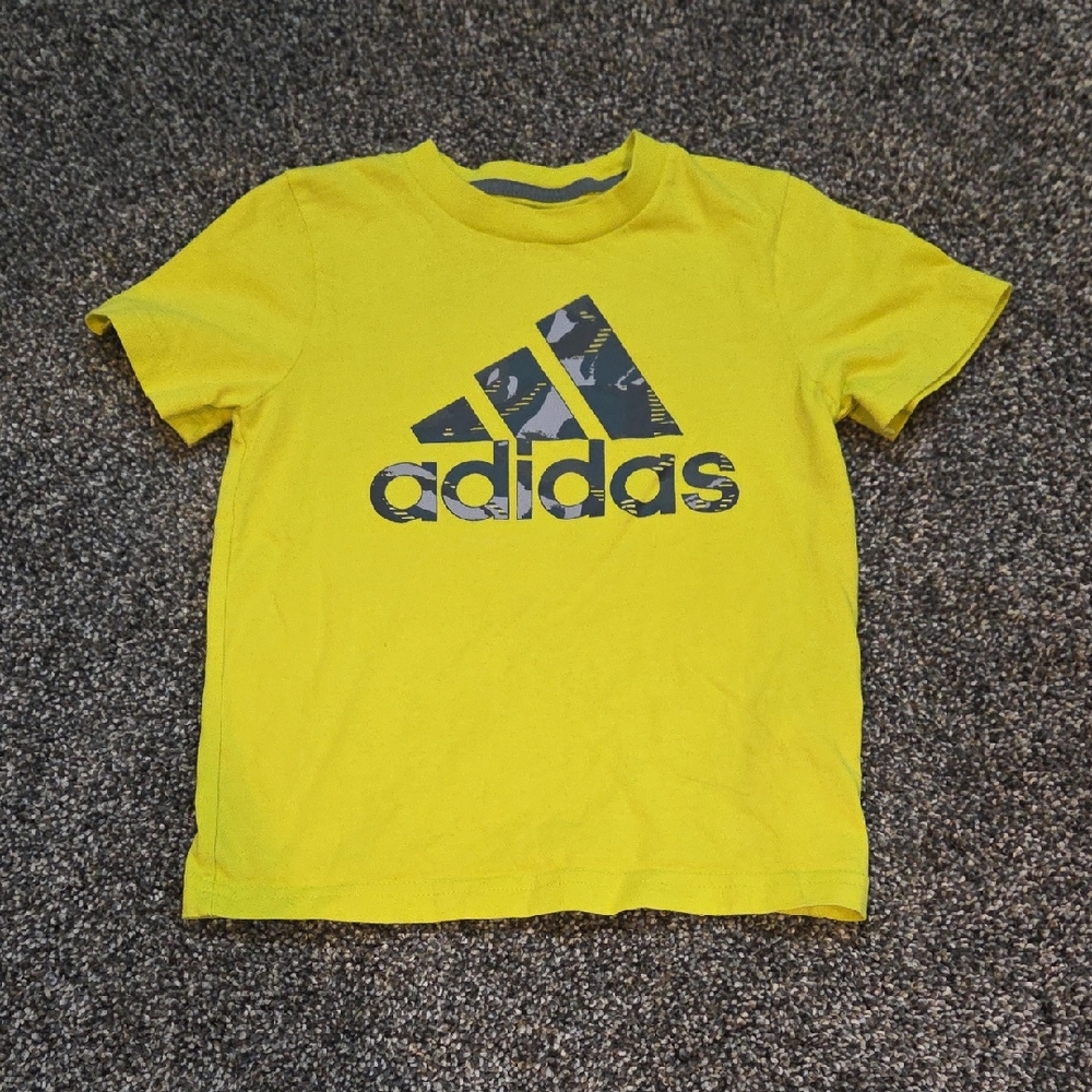Adidas Kids Tee in Bright Yellow with Logo